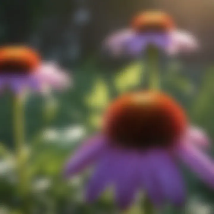 Vibrant Purple Coneflower blooming in a garden
