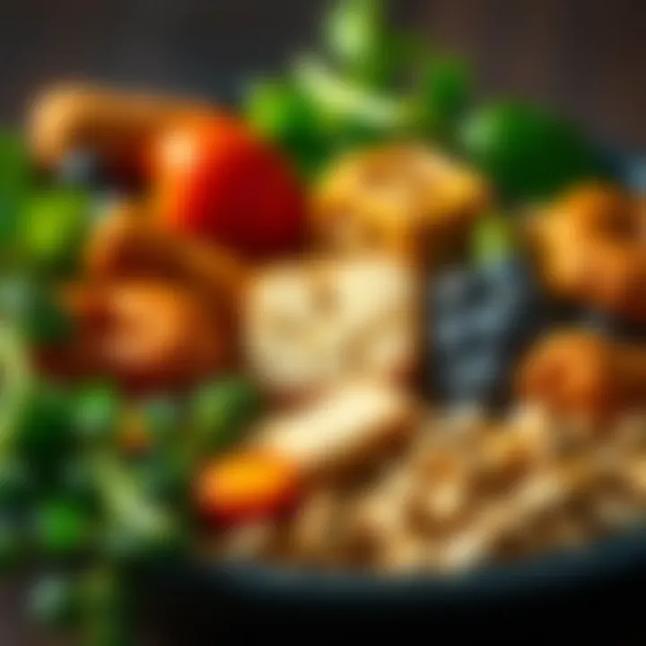 Premium Protein Ingredients for Dogs Close-up of high-quality protein sources for dog diets