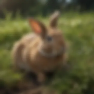 Fresh Rabbit Droppings in Greenery Rabbit's fresh and compact pellet poop in grass