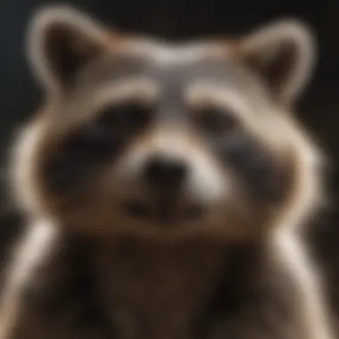 Distinctive Features of a Raccoon Close-up of raccoon with distinct facial markings