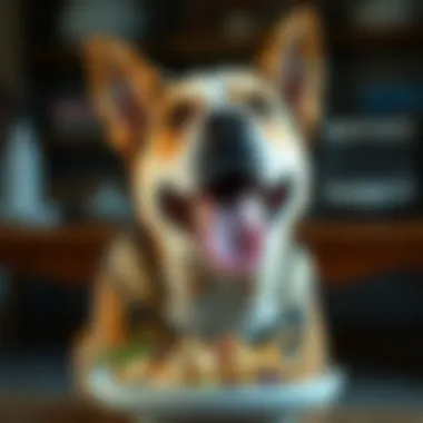 A Canine Delight: Enjoying Raw Meals Happy dog enjoying a raw meal
