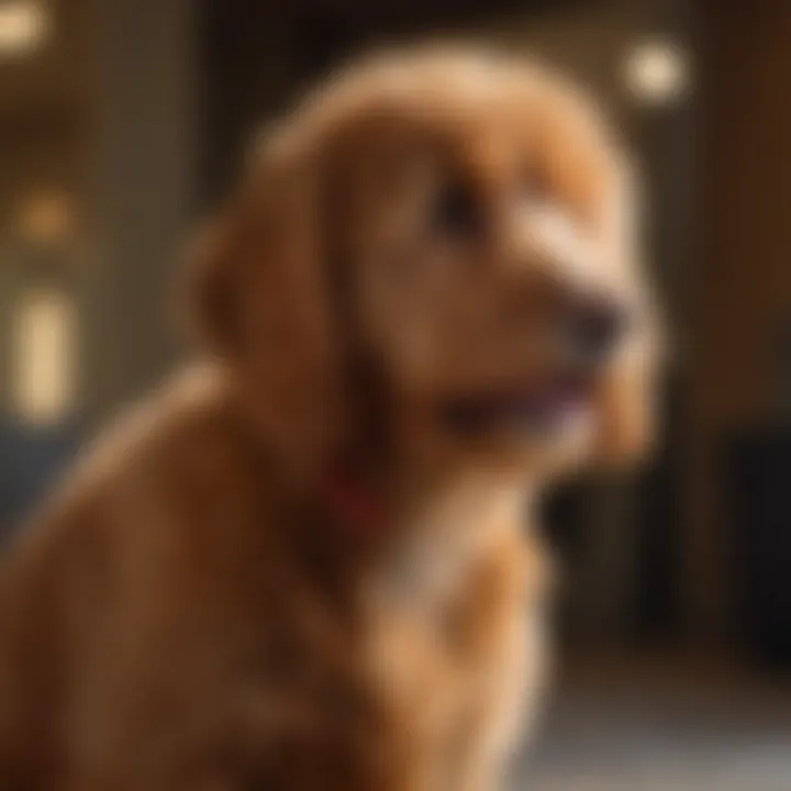 Red Goldendoodle with Elegant Grooming