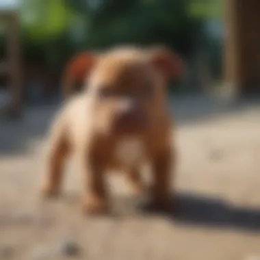 Red Nose Pitbull Puppy Enjoying a Training Session