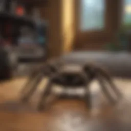 Remote Control Tarantula Crawling on Table