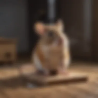 Curious Rodent Interacting with DIY Trap Rodent exploring DIY mouse trap