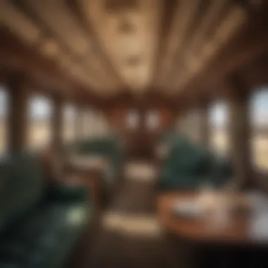Luxurious Interiors of Rovos Rail Luxury Rovos Rail carriage showcasing elegant interiors