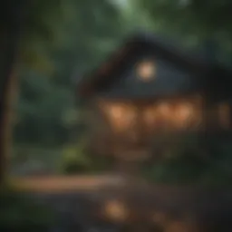 Rustic Cabin Nestled Among Lush Greenery