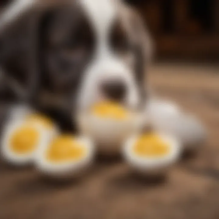 Safe egg preparation practices for puppies