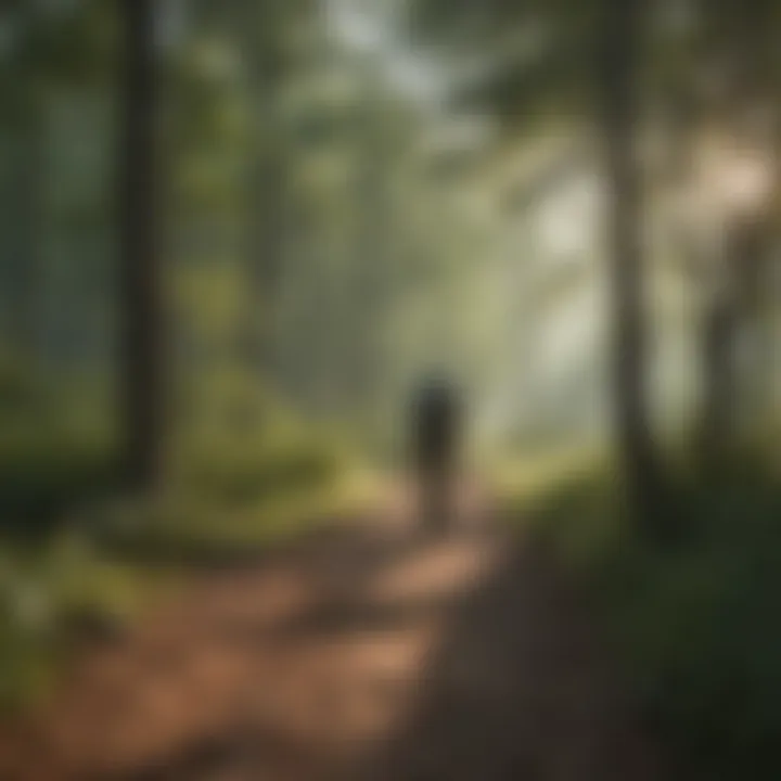 Hiker admiring the breathtaking vista from a scenic trail in Arkansas