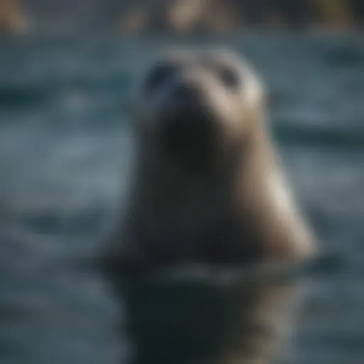 Seal swimming gracefully in the ocean