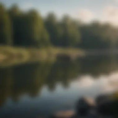 Ohio's serene fishing lake