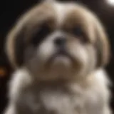 Elegant Shih Tzu with luscious coat shedding