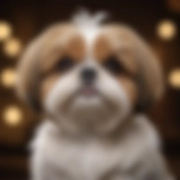 Shih Tzu with a stylish and fluffy trim