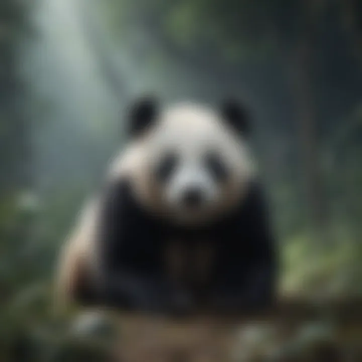 Panda Seeking Sanctuary in a Fragile World