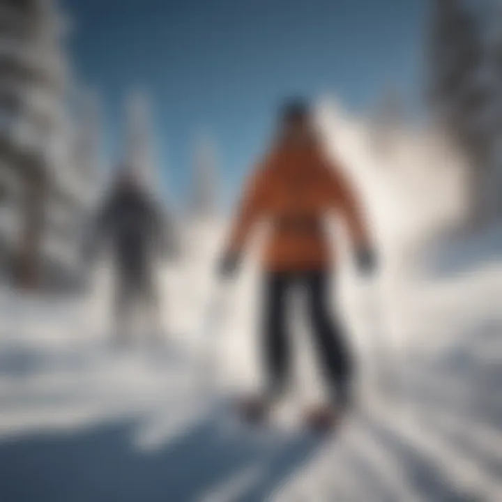 Skiers enjoying the powder at Summit Valley Ski Resort