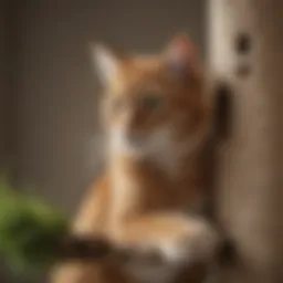 Sleek and modern hanging scratching post for cats