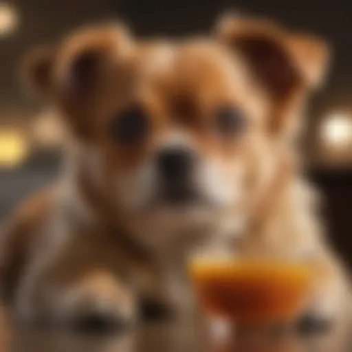 Small dog experiencing discomfort due to diarrhea
