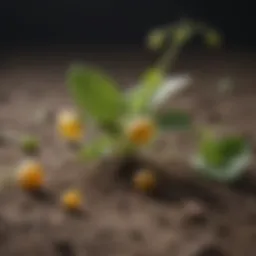 Botanical illustration of small flower ground cherry plant