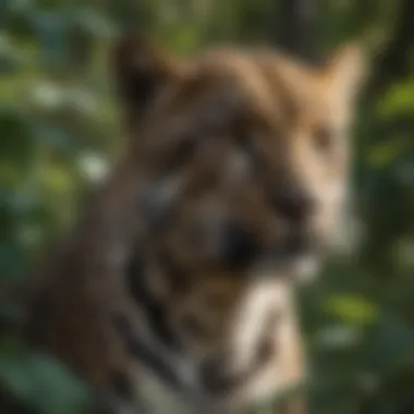 Stealthy Elegance of the Shadows Sneaky leopard camouflaged in the foliage