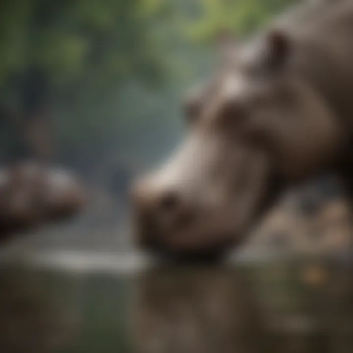 Social Interaction Among Hippos