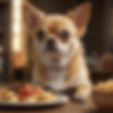 Variety of soft food for senior Chihuahua