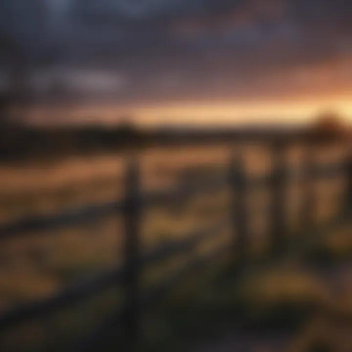 Dusk setting over the south eastern fence