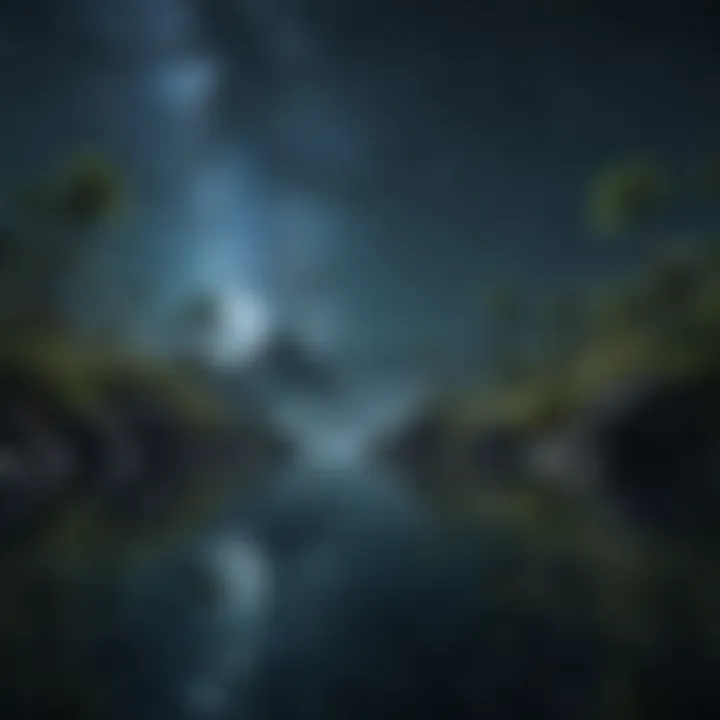 Starry Night Aquatic Background Design