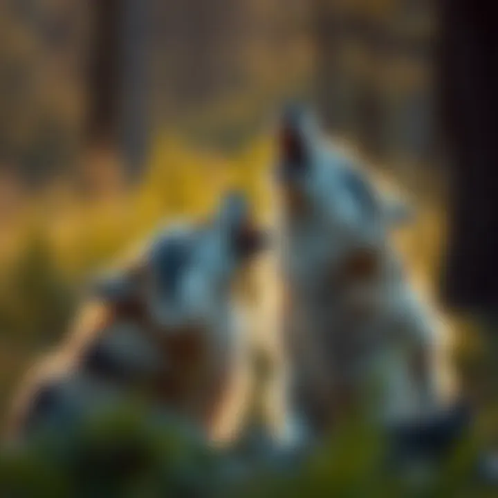Bonding wolves howling together