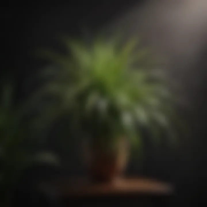 Spider Plant cascading gracefully in a shadowy corner