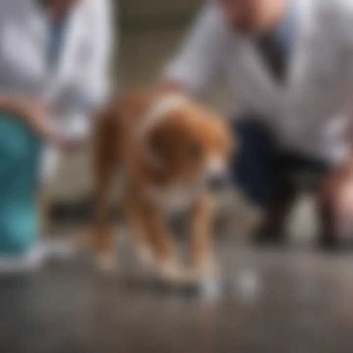 Veterinarian Examining Dog's Stool Sample