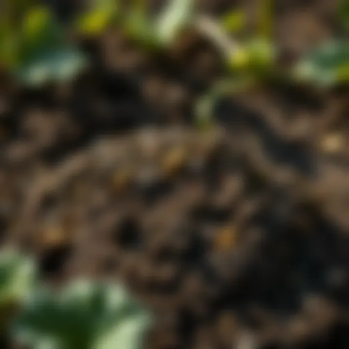 Nutrient-Rich Soil for Optimal Squash Cultivation Healthy soil rich in nutrients for squash growth