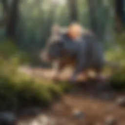 Detailed illustration of rat behavior and habitat