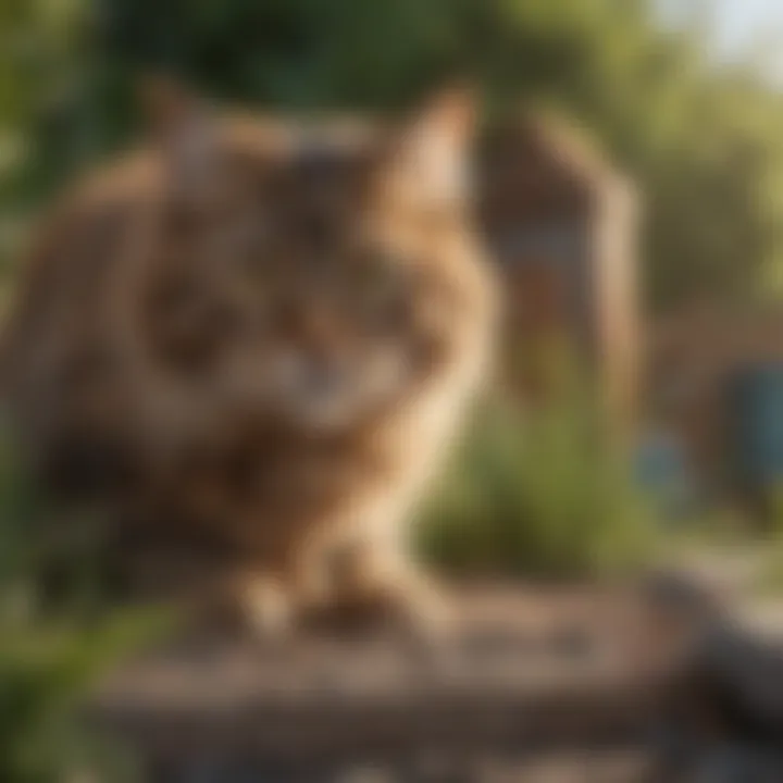 A cat-friendly area designed to divert cats from the main yard