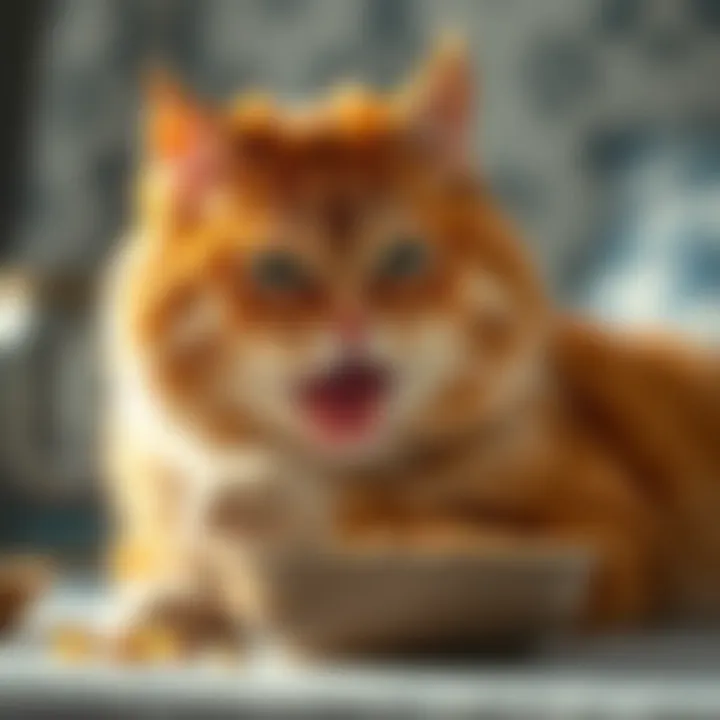 A healthy cat enjoying a nutritious meal