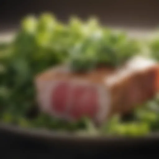 Succulent Tuna Fillet on Fresh Greens