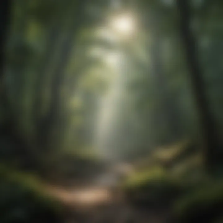 Sunlight Filtering Through Forest Canopy