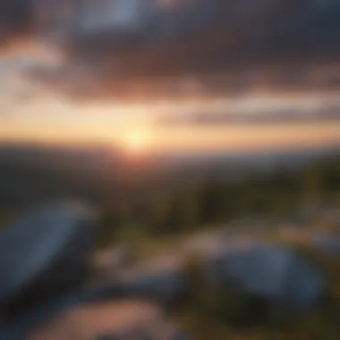 Sunset Over Blue Ridge Mountain Range