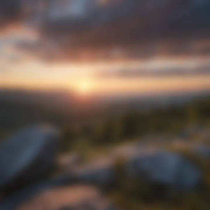Sunset Over Blue Ridge Mountain Range