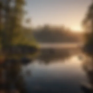 Sunset Over Tranquil Lake in Wisconsin National Park