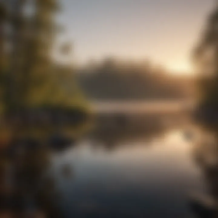 Sunset Over Tranquil Lake in Wisconsin National Park