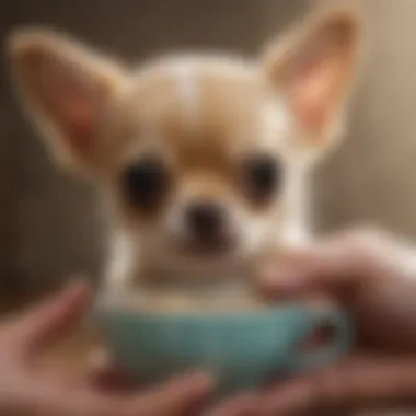 Teacup Chihuahua receiving gentle care and affection