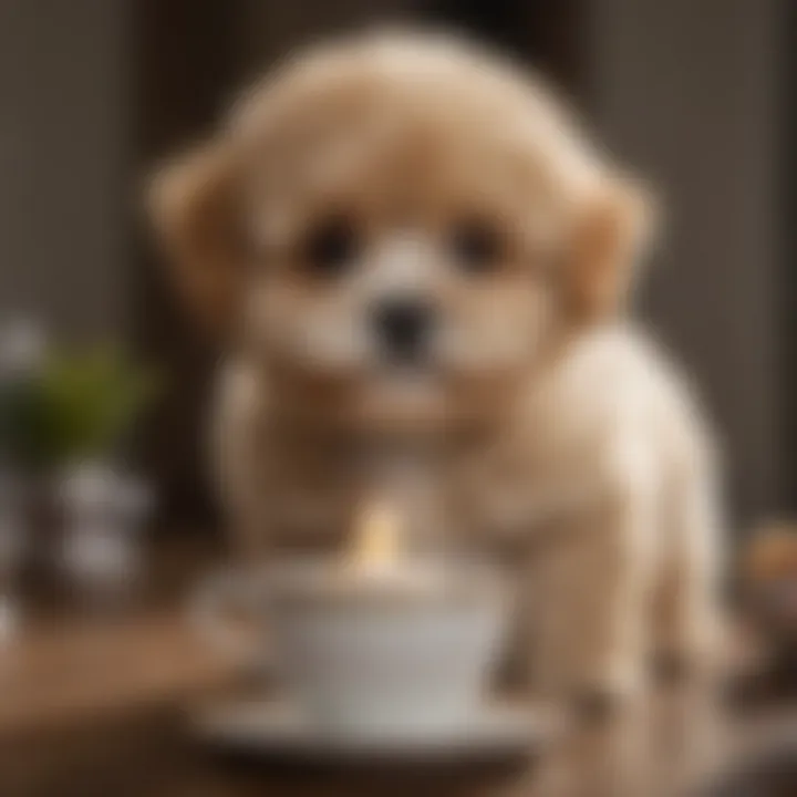 A comparison of teacup Maltipoo sizes from puppyhood to adulthood