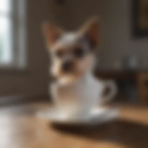 Elegant Teacup Terrier Posing Gracefully