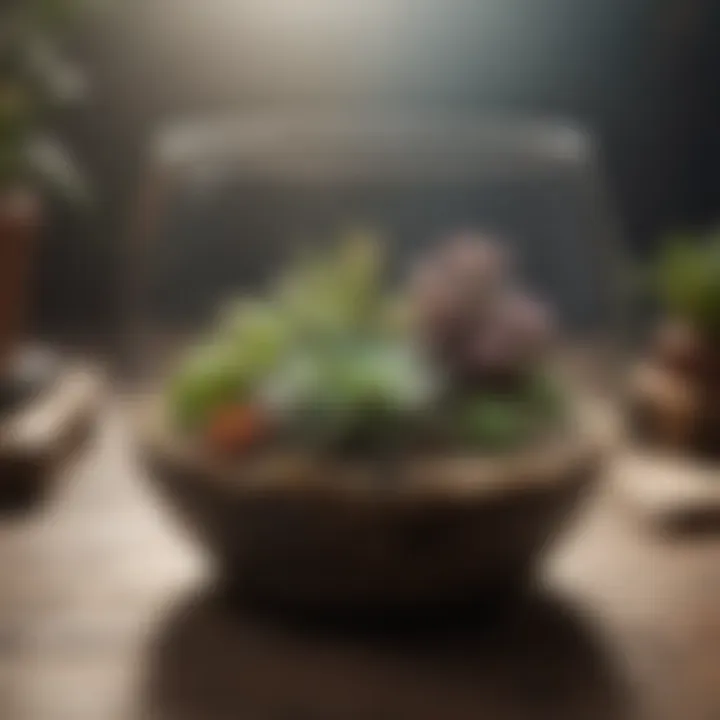 A serene indoor setting highlighting the aesthetic appeal of a succulent terrarium.