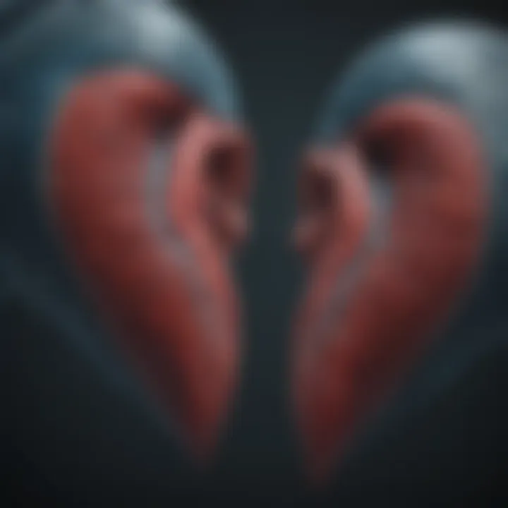 Visual representation of the evolutionary adaptations of blue whale hearts.
