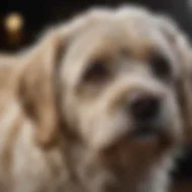 Close-up of a healthy dog's undercoat