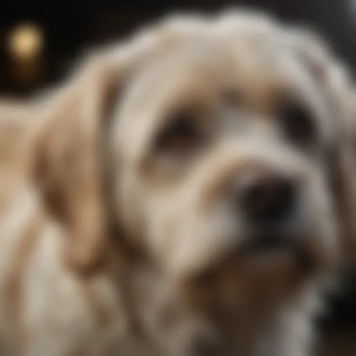 Close-up of a healthy dog's undercoat