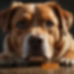 A delightful dog enjoying a fish oil pill