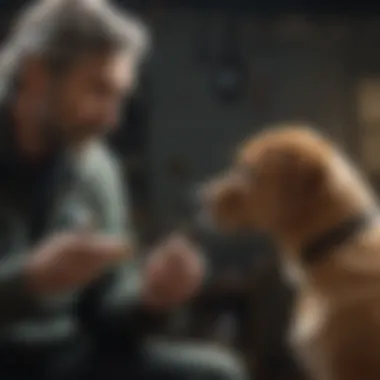 Vet Discussing Supplements with Dog Owner A vet discussing dietary supplements with a pet owner
