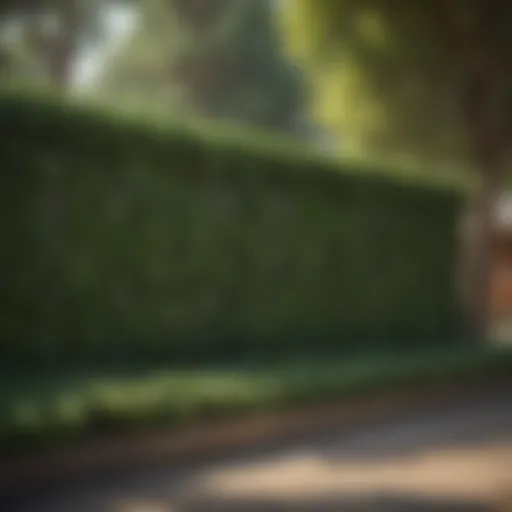 Lush evergreen trees forming a natural privacy screen in a backyard